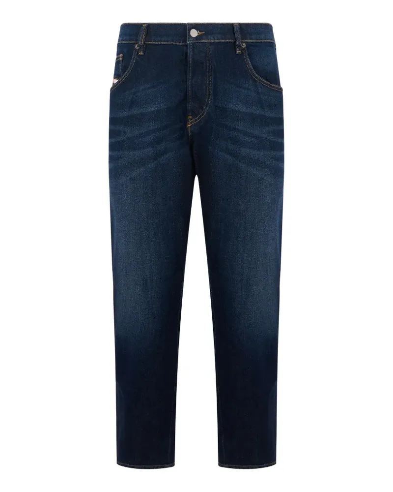 Diesel logo-patch jeans - Blau Blau