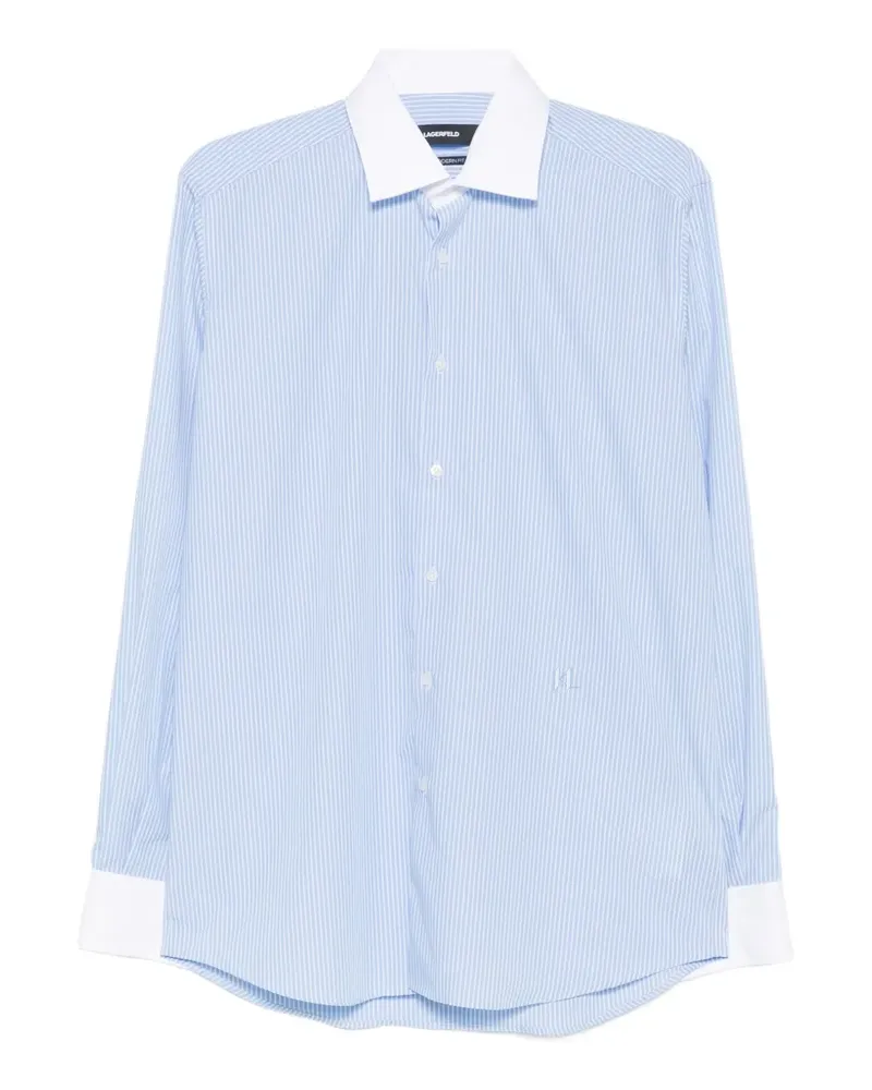 Karl Lagerfeld striped-pattern shirt - Blau Blau