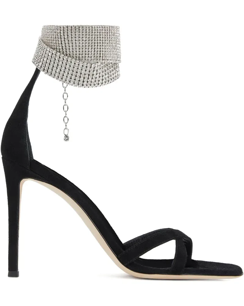 Giuseppe Zanotti Janell Sandalen mit Kristallen 105mm - Schwarz Schwarz