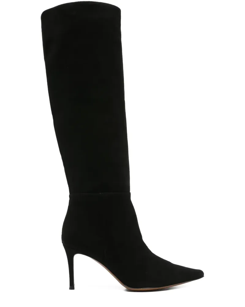 FESTA Milano Kniehohe Klaria Stiefel mit spitzer Kappe 90mm - Schwarz Schwarz