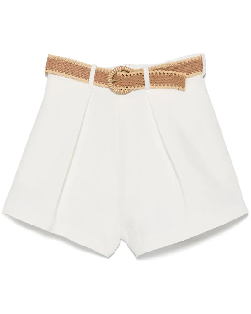 Zimmermann Acacia Tuck Shorts - Weiß Weiß