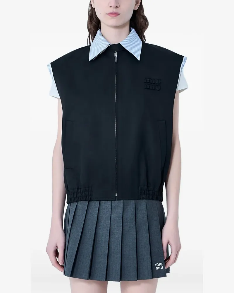 Miu Miu elasticated black vest - Schwarz Schwarz