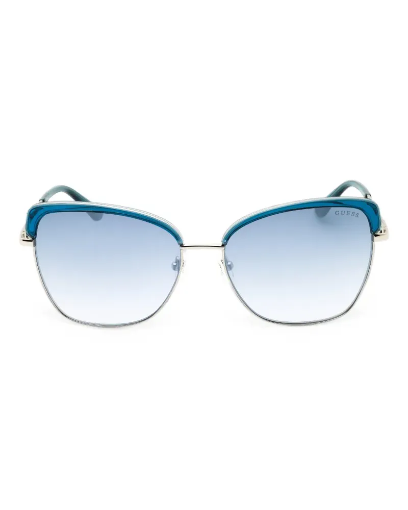 Guess Sonnenbrille mit Cat-Eye-Gestell - Blau Blau