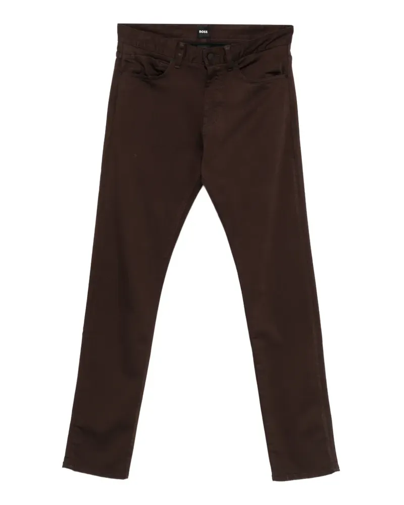 HUGO BOSS Delaware Slim-Fit-Hose im Five-Pocket-Design - Braun Braun