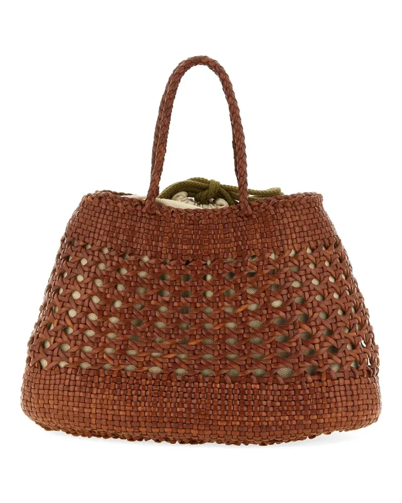 Dragon Diffusion Santa Cano leather tote bag - Braun Braun