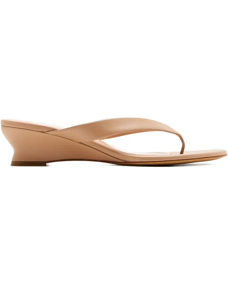 Le Monde Béryl Micro-Wedge-Sandalen mit Zehensteg 40mm - Nude Nude