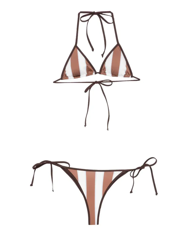 MC2 Saint Barth Maleah striped bikini - Braun Braun