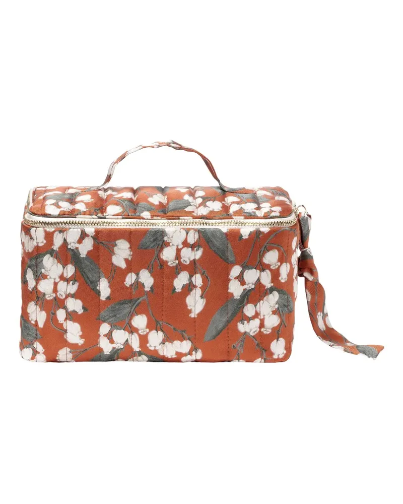 Eres Gesteppte Sonnettes Kosmetiktasche mit Blumenprint - Orange Orange