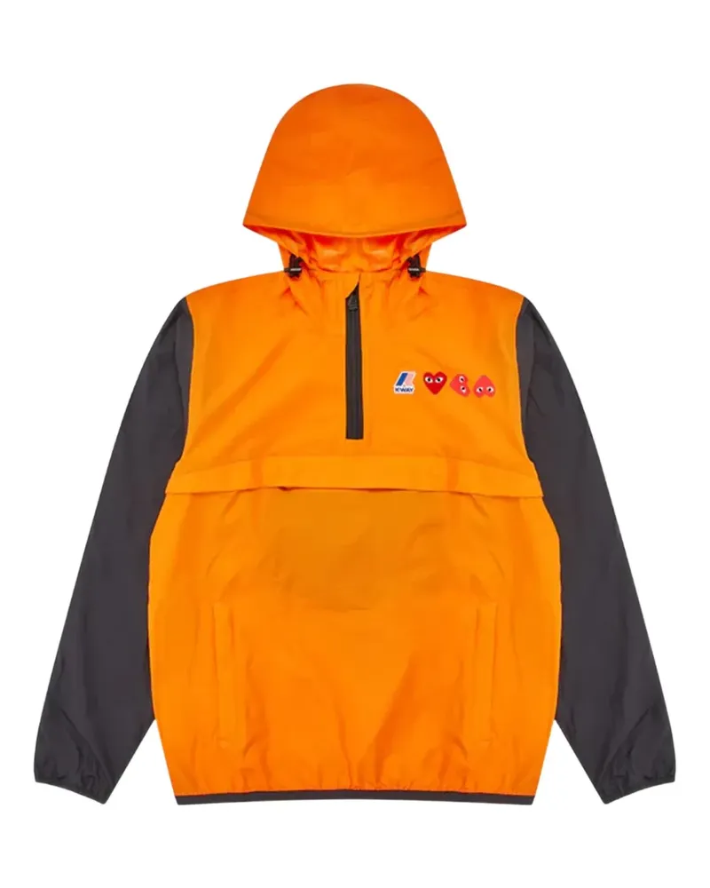 Comme des Garçons hooded two-tone jacket - Orange Orange