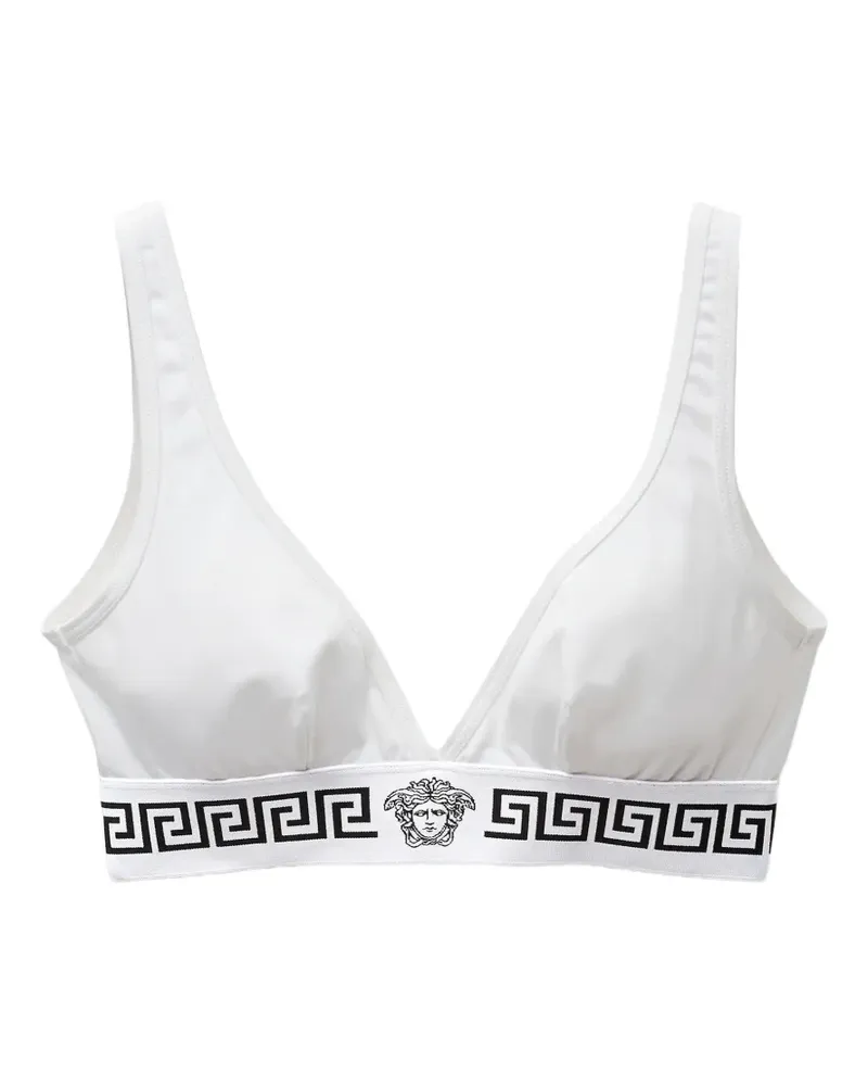 Versace Bralette aus Baumwolljersey - Weiß Weiß