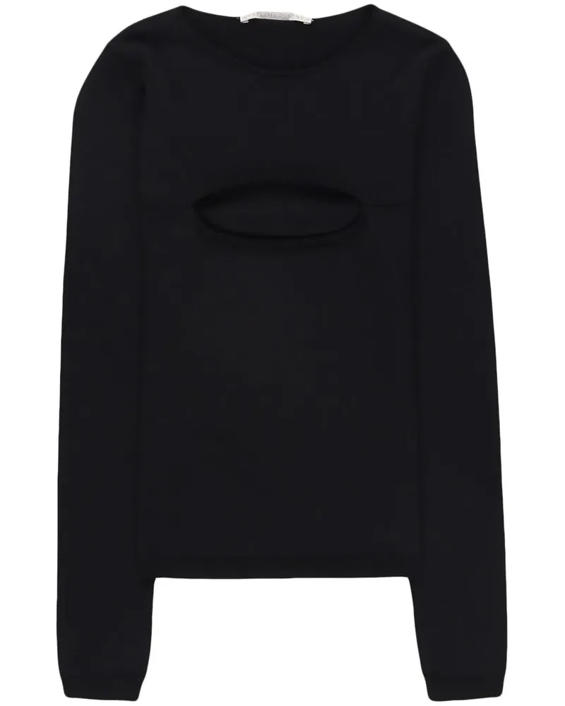 Stella McCartney Strickoberteil mit Cut-Out - Schwarz Schwarz