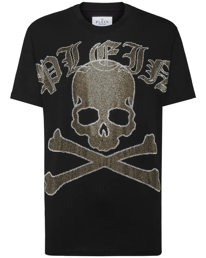 Philipp Plein Gothic Plein T-Shirt mit Strass - Schwarz Schwarz