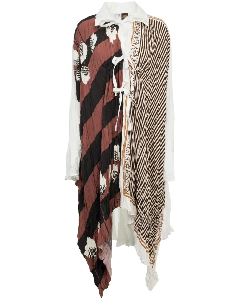 Loewe Hemdkleid mit grafischem Print - Nude Nude
