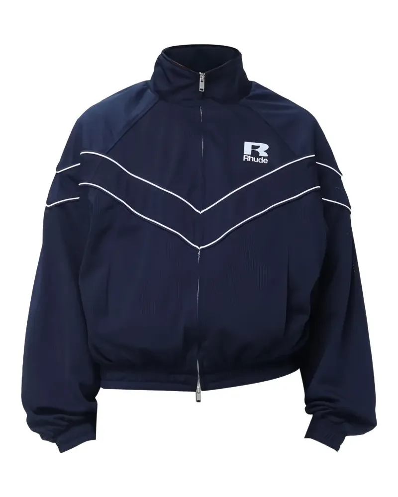 RHUDE Jacke mit Logo-Print - Blau Blau
