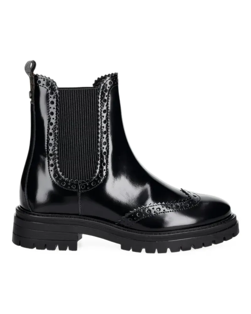 Barbour Fawne brogue-detail chelsea boots - Schwarz Schwarz