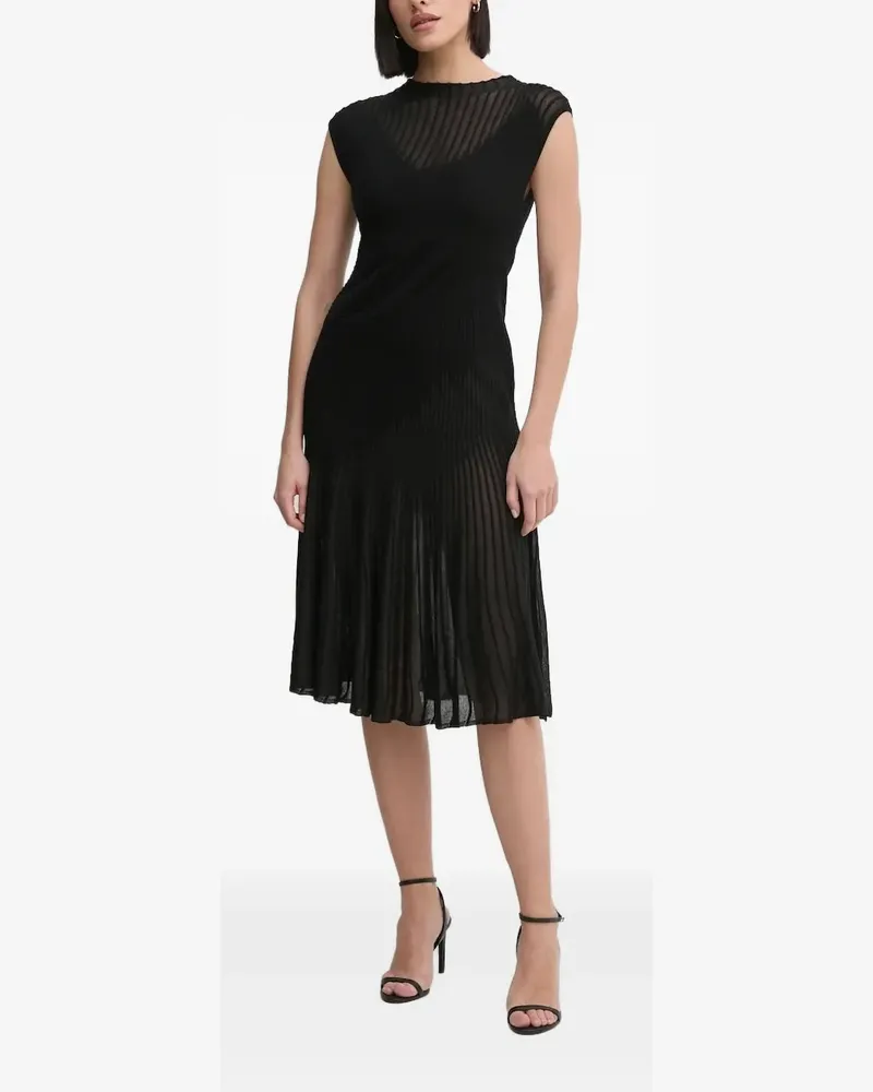 Diane von Furstenberg Rick Midikleid mit Falten - Schwarz Schwarz