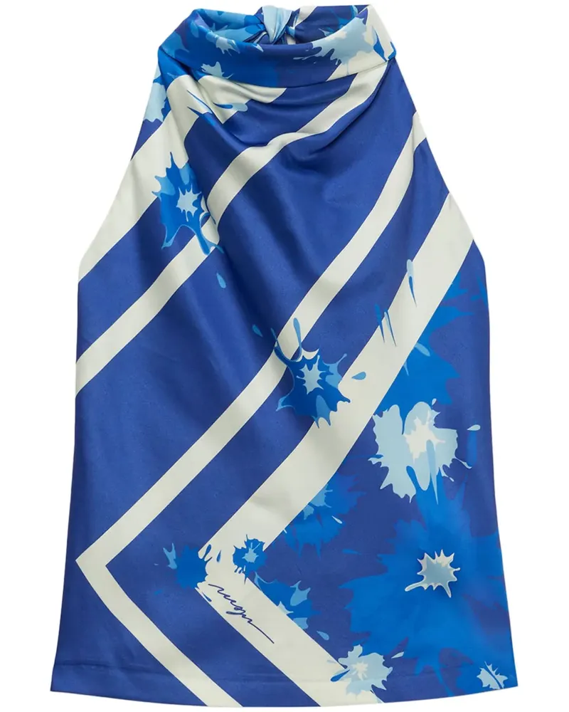 MSGM Oberteil mit Print - Blau Blau