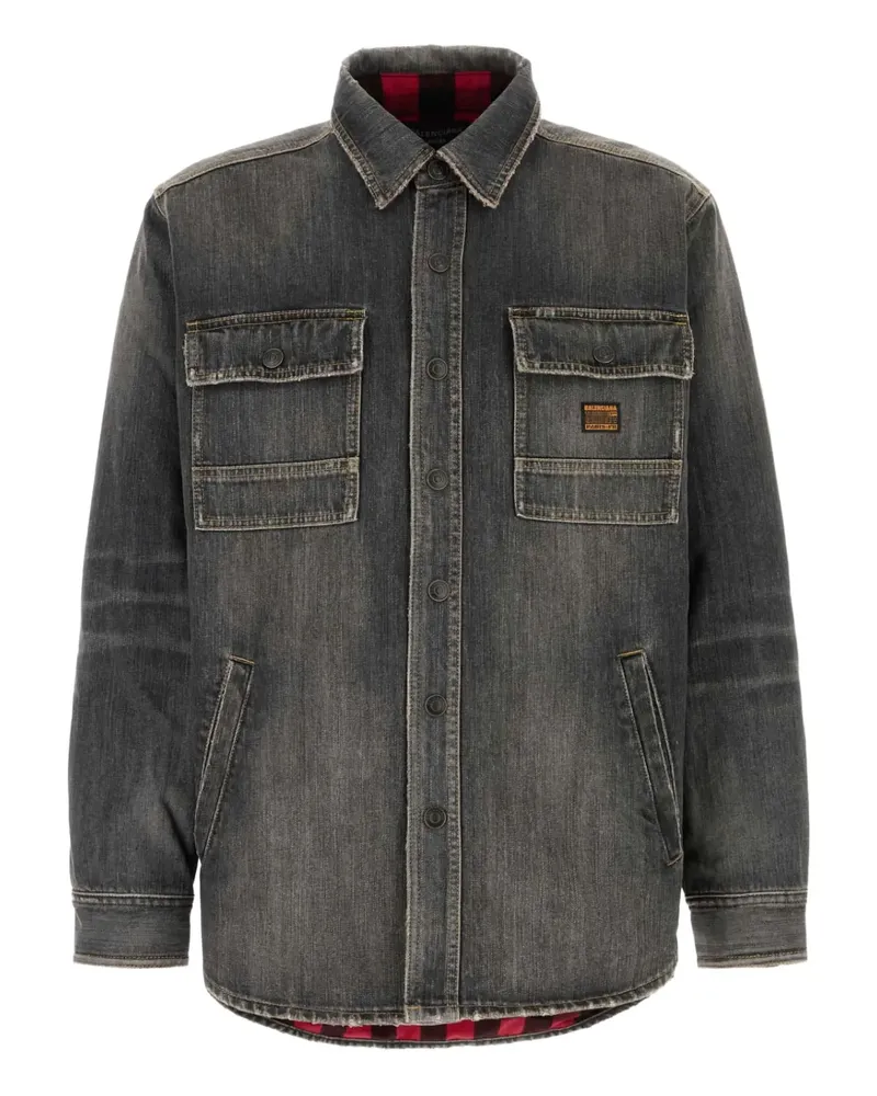 Balenciaga Hemdjacke aus Denim - Grau Grau