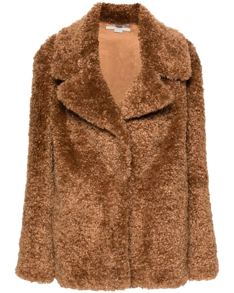Stella McCartney Jacke aus Faux Shearling - Braun Braun