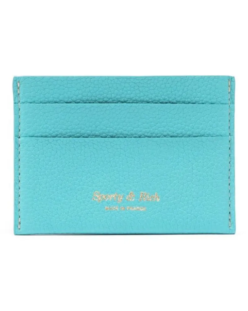 SPORTY & RICH Kartenetui mit Logo-Stickerei - Blau Blau