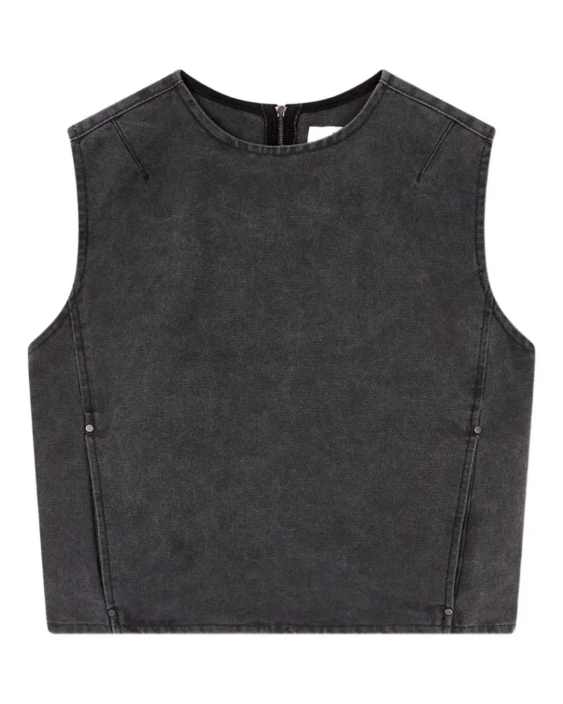 STUDIO TOMBOY Klassische Jeansweste - Schwarz Schwarz