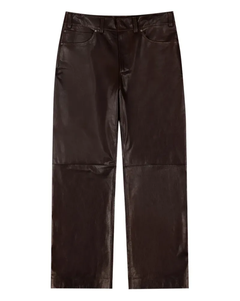 Entire Studios Lederhose mit geradem Bein - Braun Braun