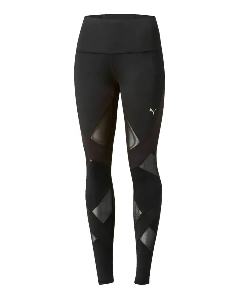 Puma Gewickelte Balance Leggings mit Logo-Detail - Schwarz Schwarz