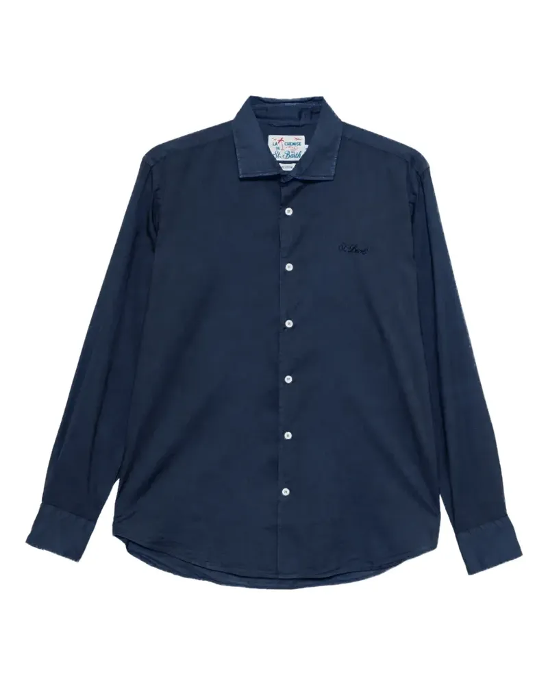 MC2 Saint Barth Hemd mit Logo-Stickerei - Blau Blau