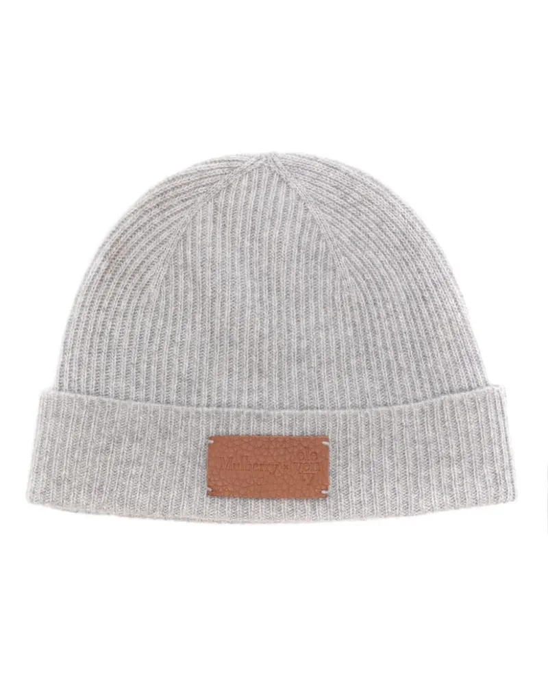 Eleventy x Mulberry Gerippte Beanie - Grau Grau