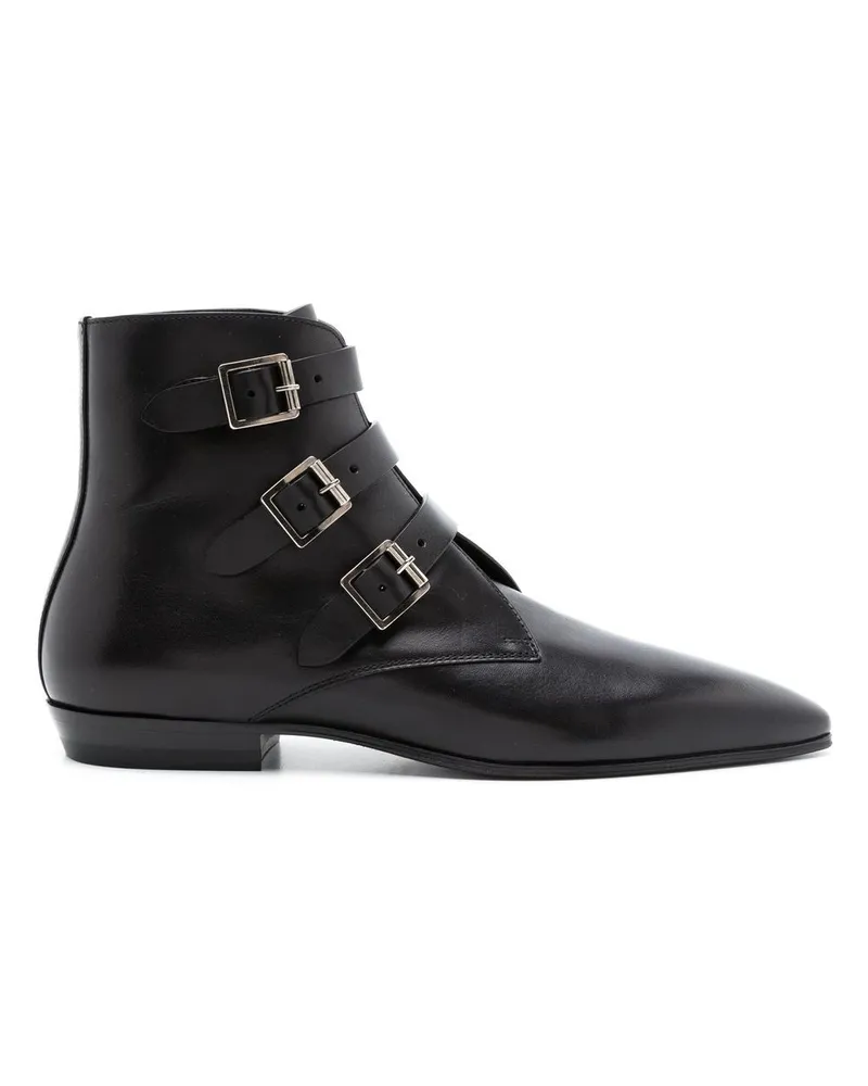 Saint Laurent Goth Stiefel mit Schnallen - Schwarz Schwarz