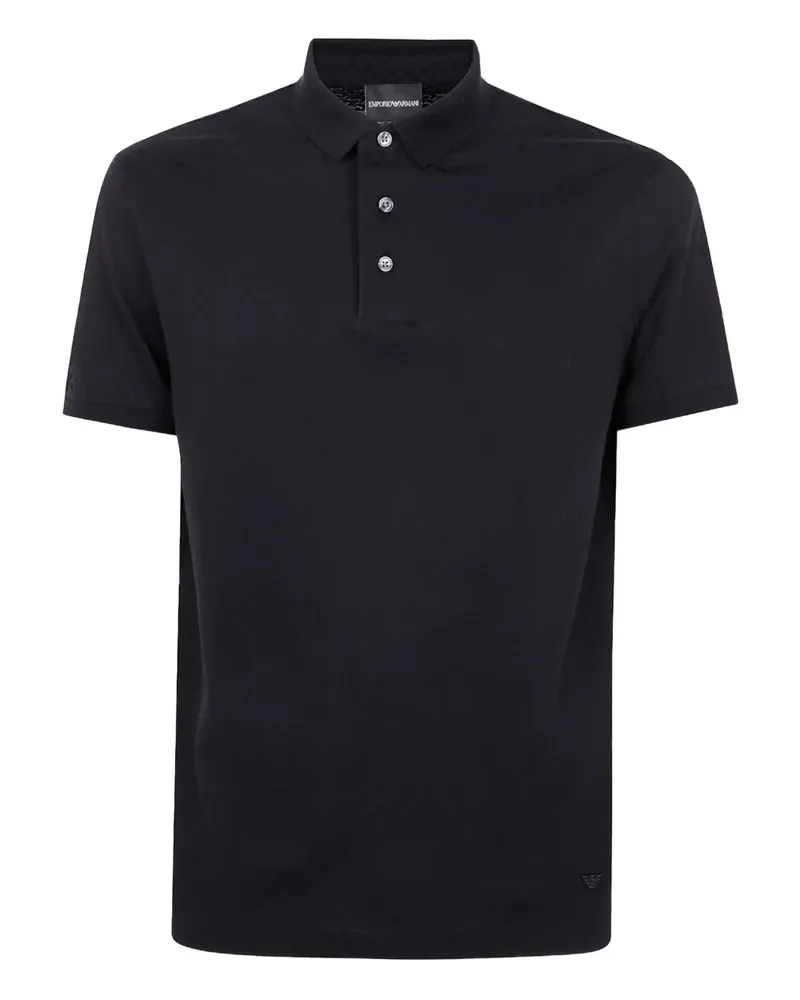 Emporio Armani Klassisches Poloshirt - Schwarz Schwarz