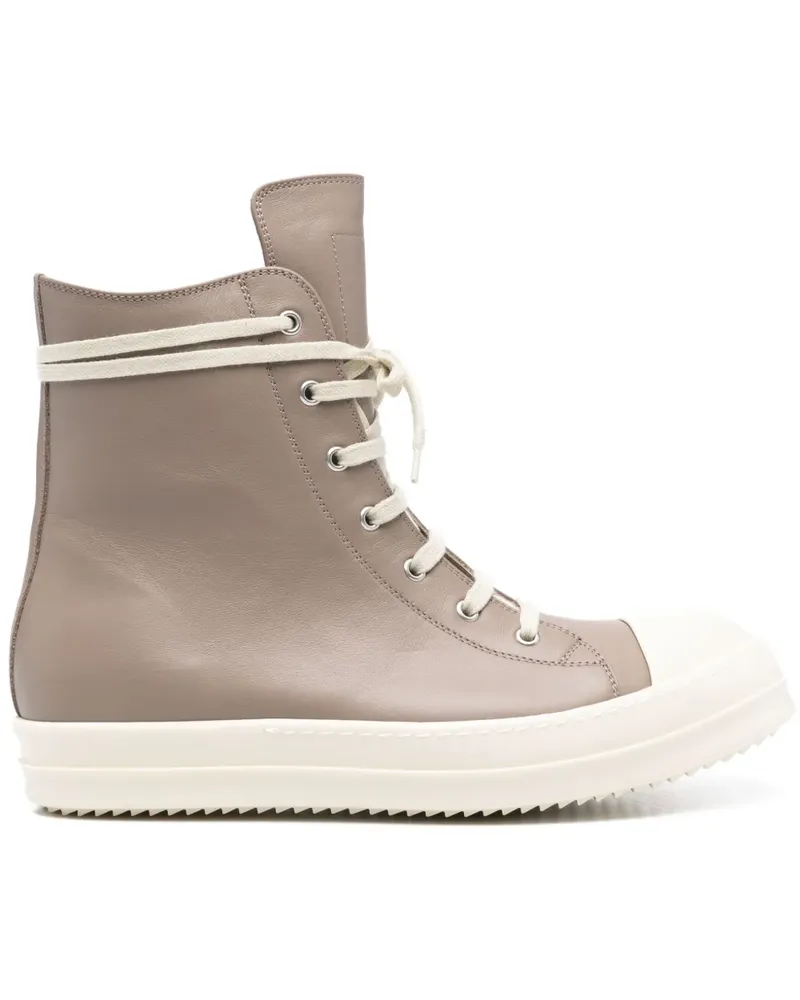 Rick Owens High-Top-Sneakers mit Schnürung - Braun Braun