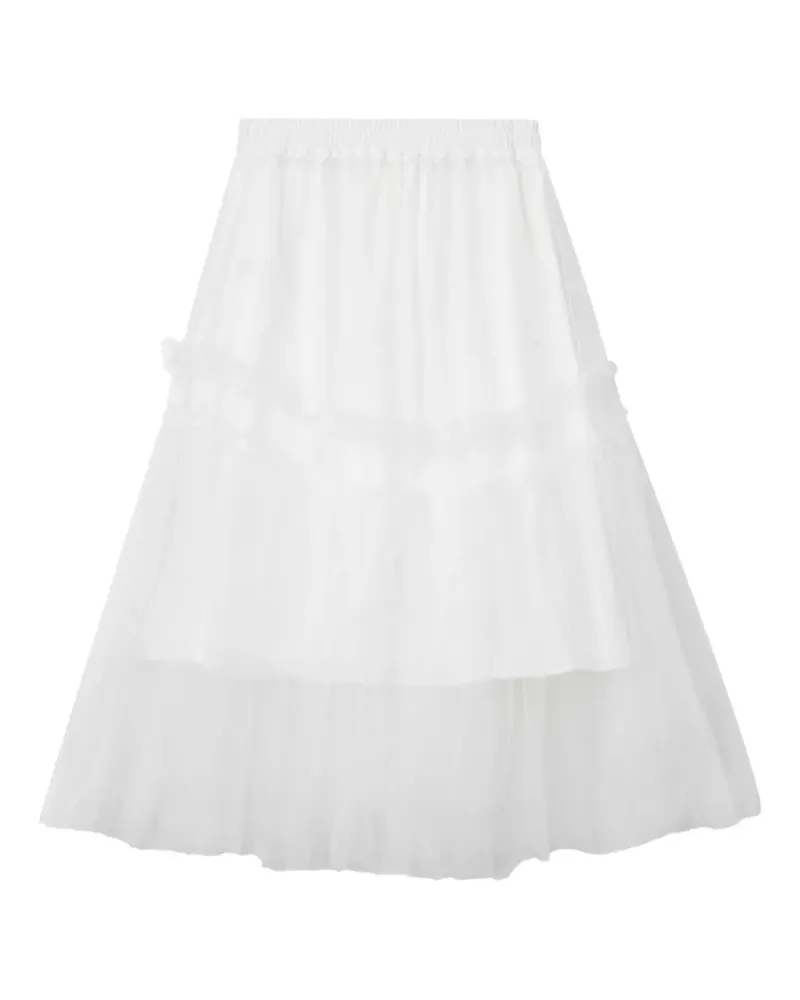 b+ab ruffled full midi skirt - Weiß Weiß