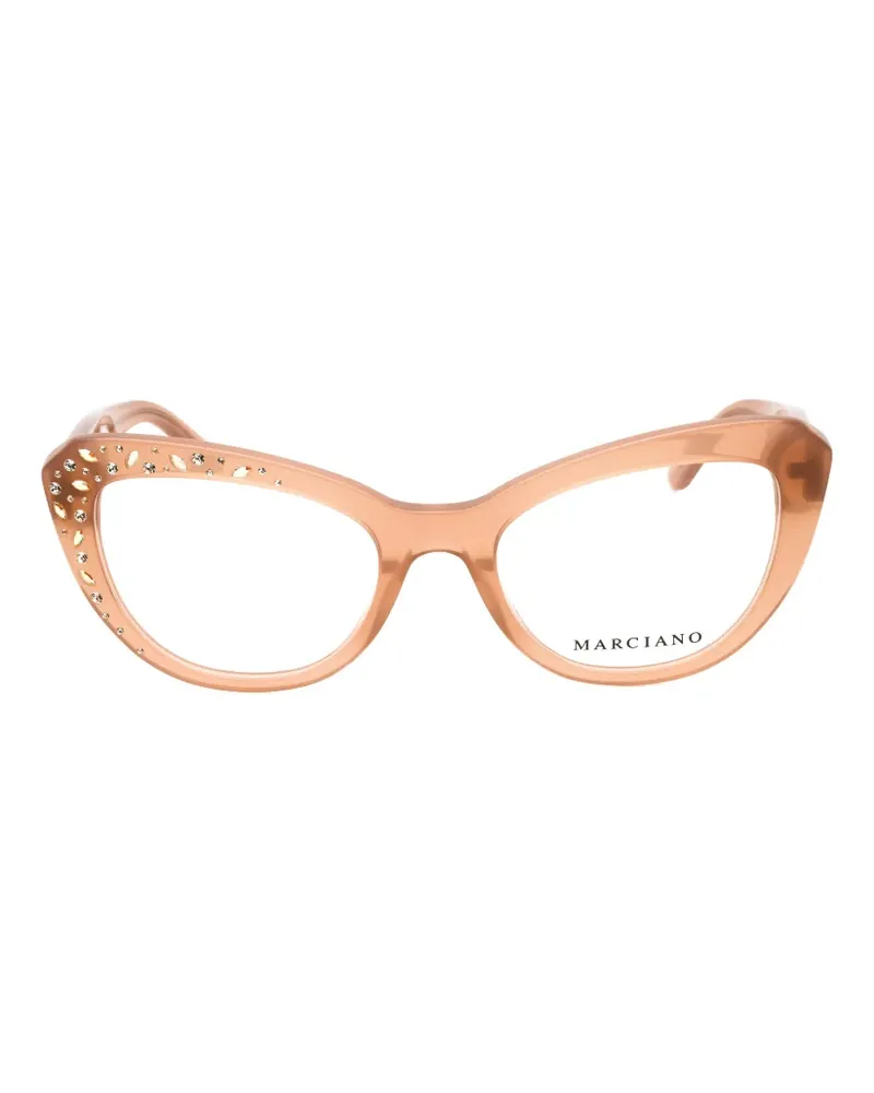 MARCIANO Los Angeles crystal-embellished cat-eye glasses - Nude Nude