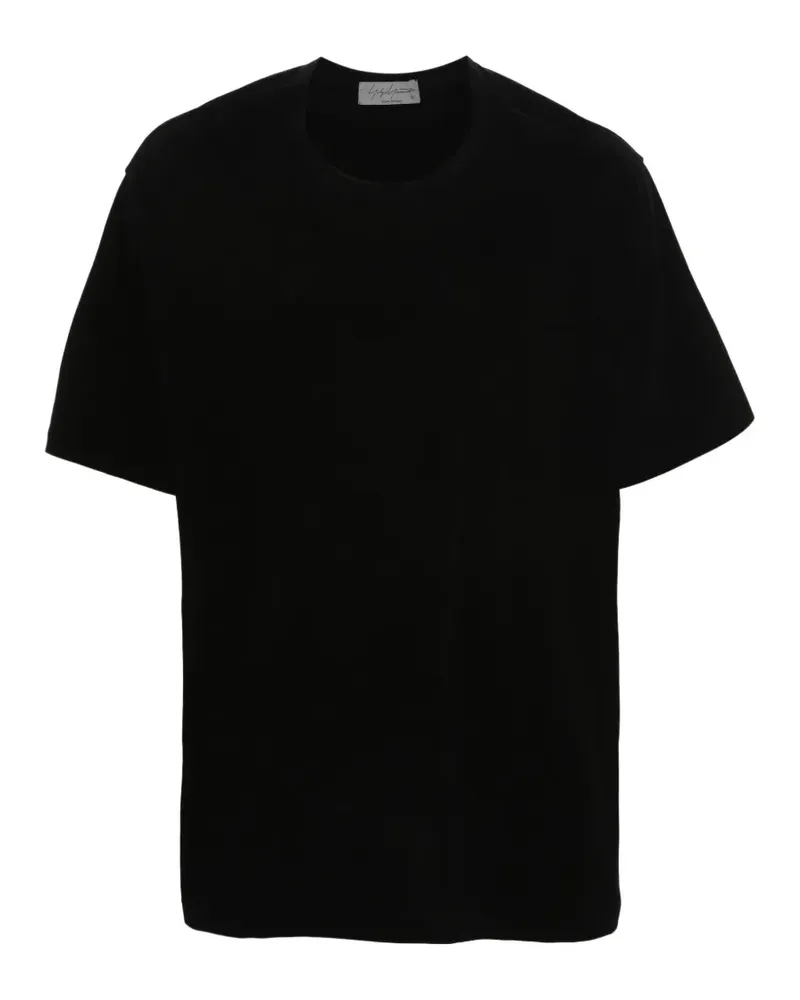 Yohji Yamamoto T-Shirt mit Rundhalsausschnitt - Schwarz Schwarz