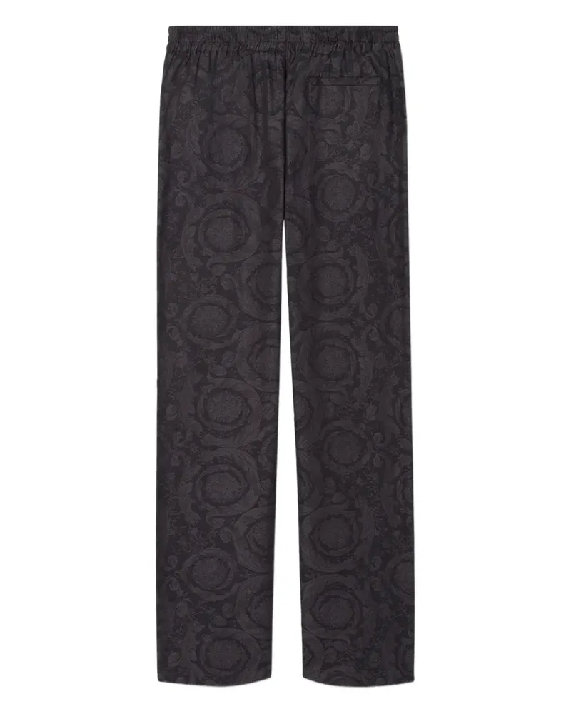 Versace Hose mit Barock-Print - Schwarz Schwarz