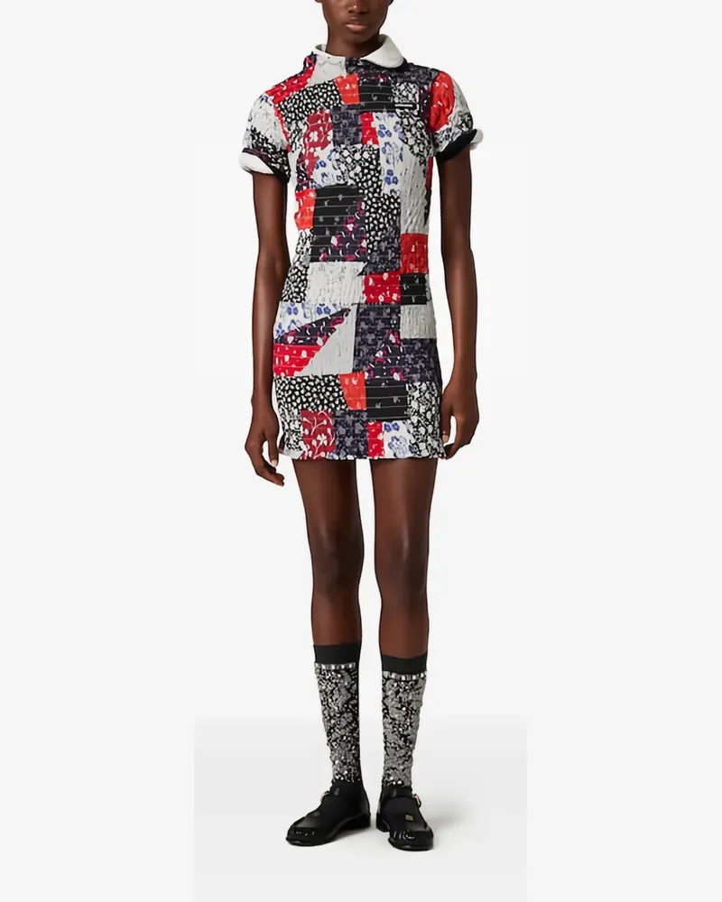 Miu Miu Minikleid im Patchwork-Look - Blau Blau