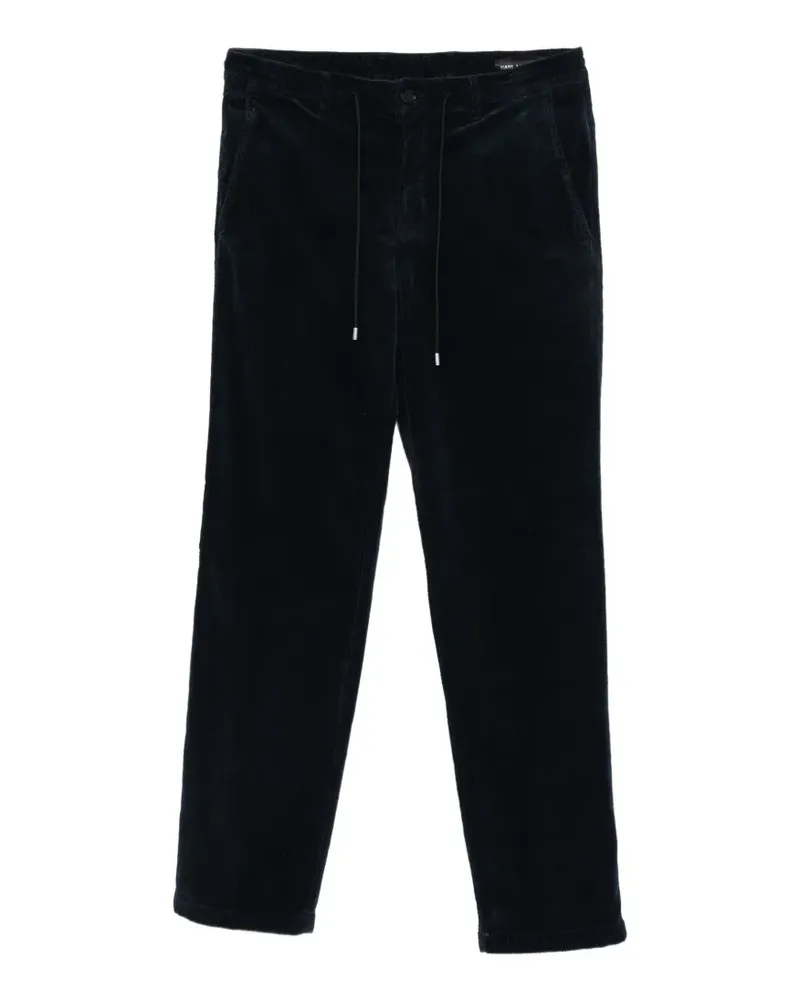 Karl Lagerfeld Cropped-Cordhose mit Kordelzug - Blau Blau