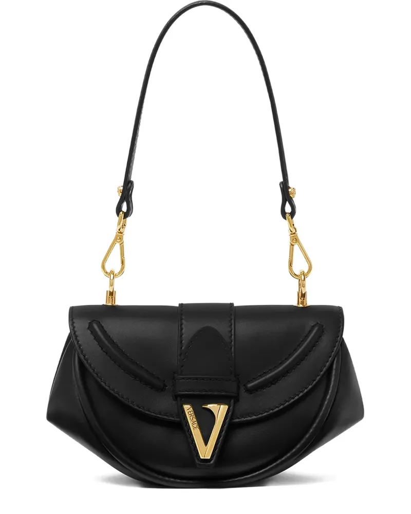 Versace Kleine Virtus Schultertasche - Schwarz Schwarz