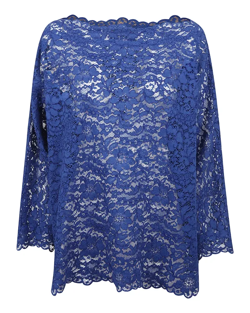 Gianluca Capannolo scalloped lace top - Blau Blau