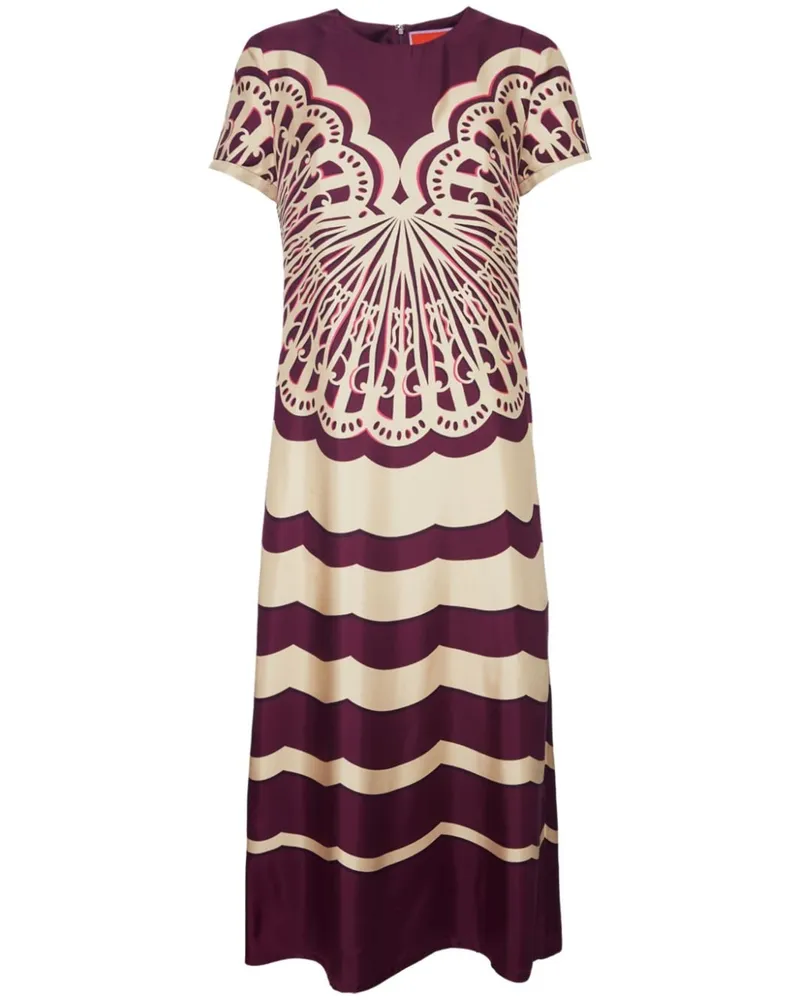 La DoubleJ Swing Seidenkleid - Violett Violett