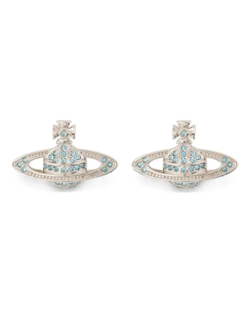 Vivienne Westwood Mini Relief Orb Ohrringe - Silber Silber
