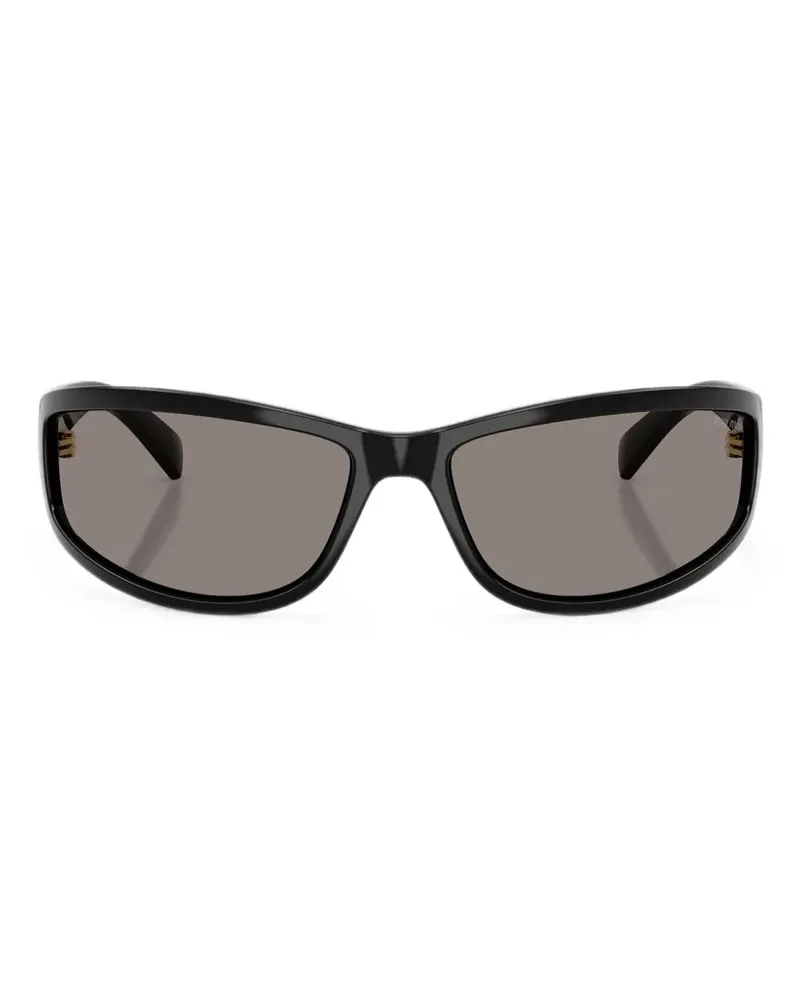 Miu Miu Sonnenbrille mit eckigem Gestell - Schwarz Schwarz
