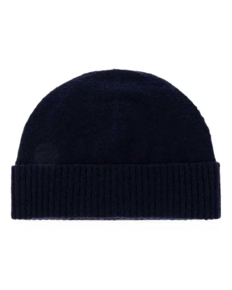 Jil Sander Gerippte Beanie - Blau Blau