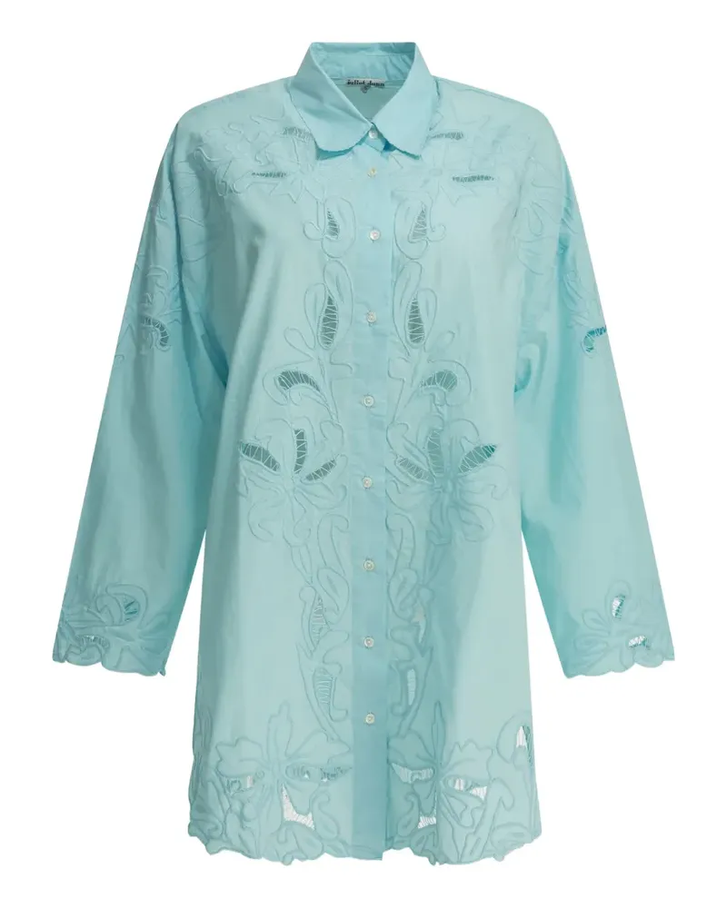 Juliet Dunn cut-out embroidered shirt - Blau Blau