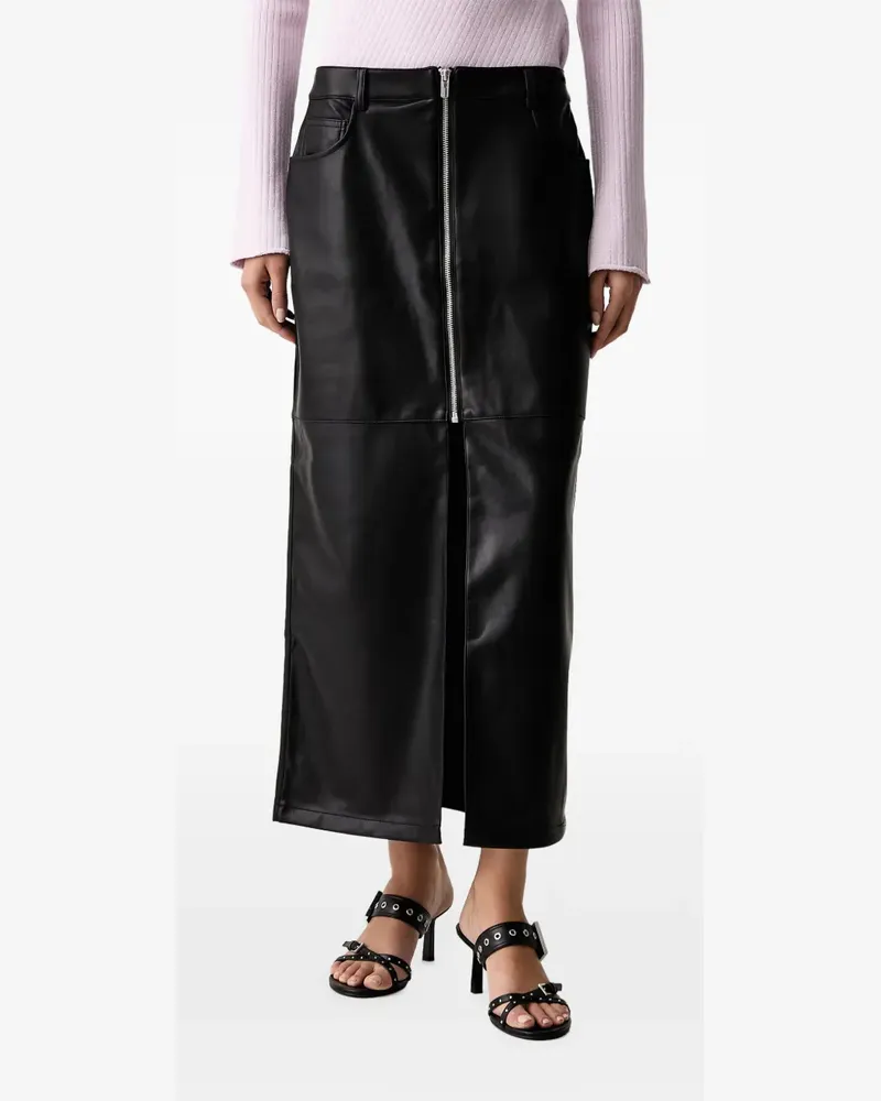 Karl Lagerfeld zip-fastening paneled midi skirt - Schwarz Schwarz