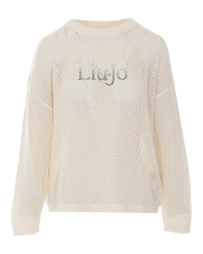 Liu Jo logo-embellishment sweatshirt - Nude Nude