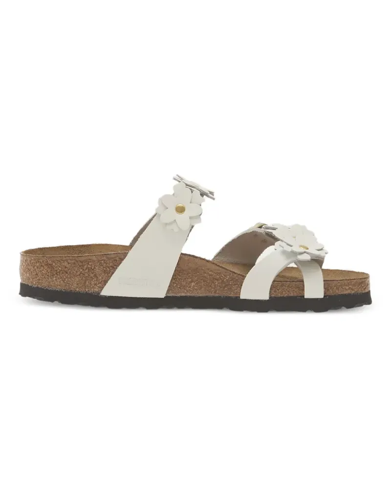 Birkenstock Mayari flower-appliqué sandals - Weiß Weiß