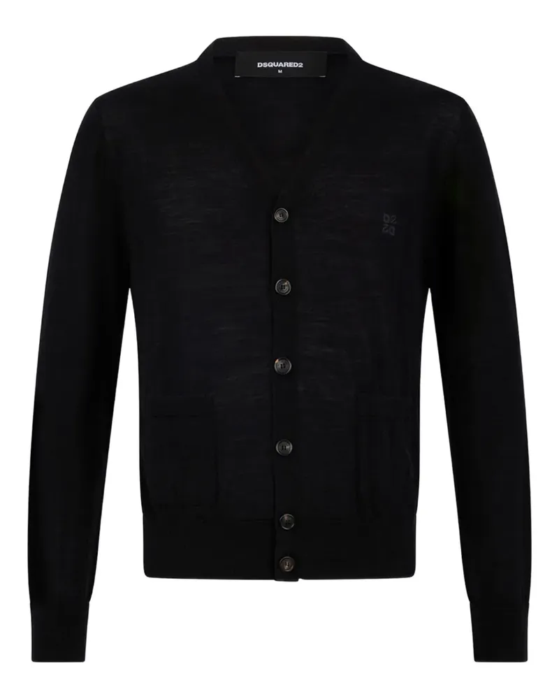 Dsquared2 Cardigan mit V-Ausschnitt - Schwarz Schwarz