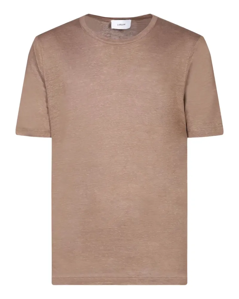 LARDINI T-Shirt aus Leinen - Nude Nude